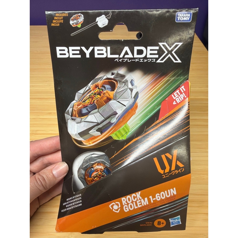 Beyblade X Rock Golem 1-60UN UX Defense Starter NIB Hasbro Takara Tomy